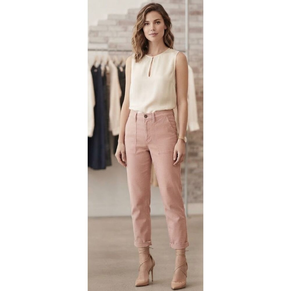 New Old Navy High-Waisted Slouchy Cropped Tapered Workwear Pants Women's Size 0